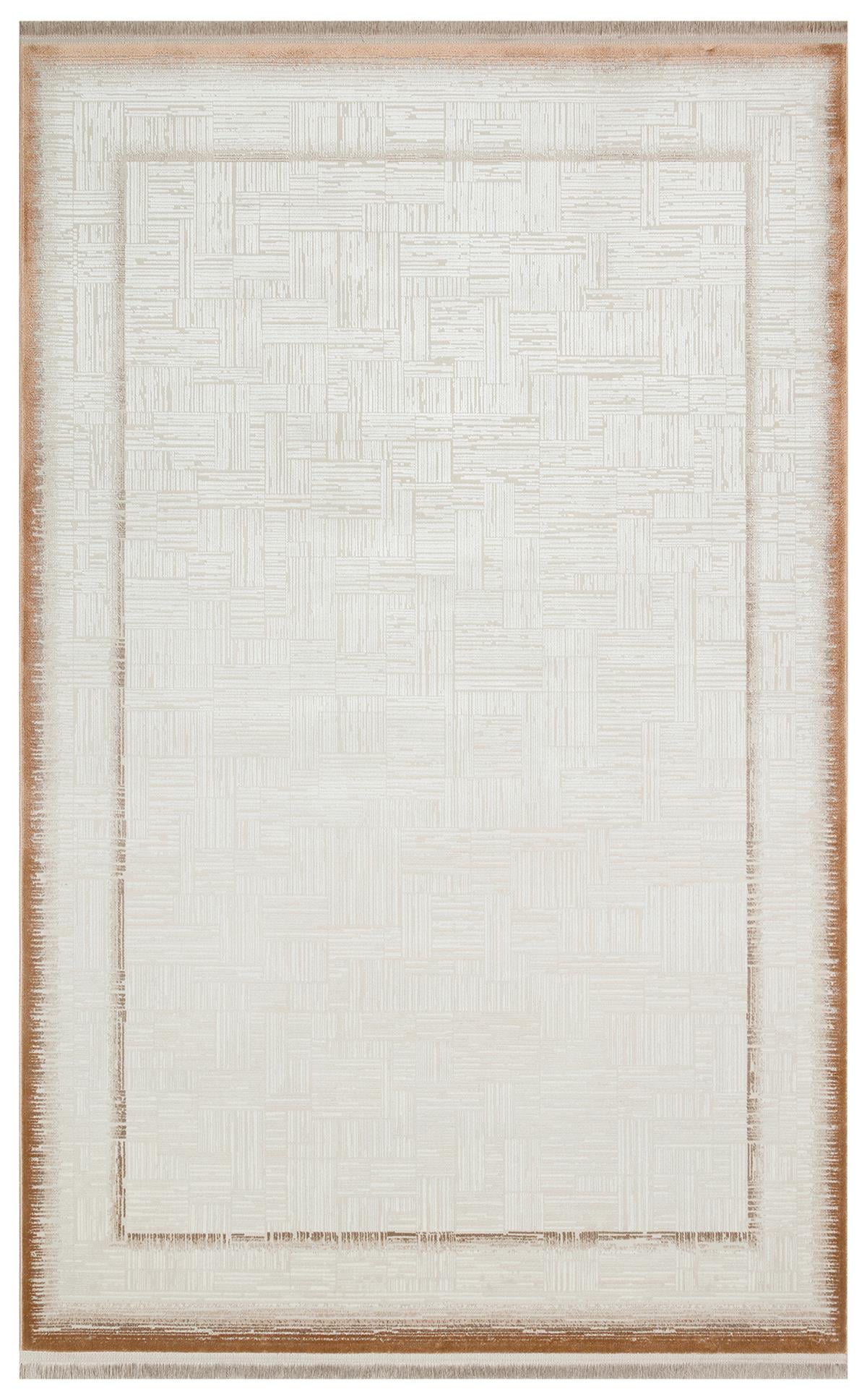 Eko Halı PARMA PAR 01 Terracotta Yüksek Alçak Dokulu Modern Desenlere Sahip Şık Makine Halısı