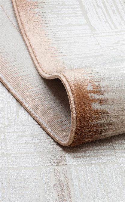 PARMA PAR 01 Terracotta halı - Saçak kenar bitimli