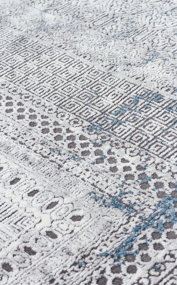 PASSAGE PLZ 02 Krem Lacivert halı - 100x200, 120x180, 200x290 ölçü seçenekleri