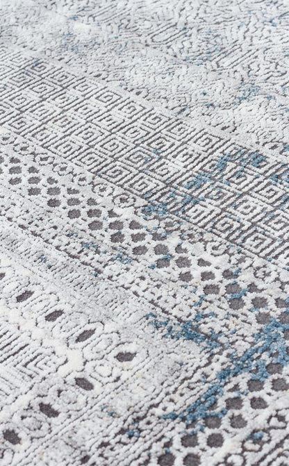 PASSAGE PLZ 02 Krem Lacivert halı - 100x200, 120x180, 200x290 ölçü seçenekleri