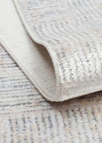 SATEEN ST 23 Gri halı - Saçak kenar bitimli