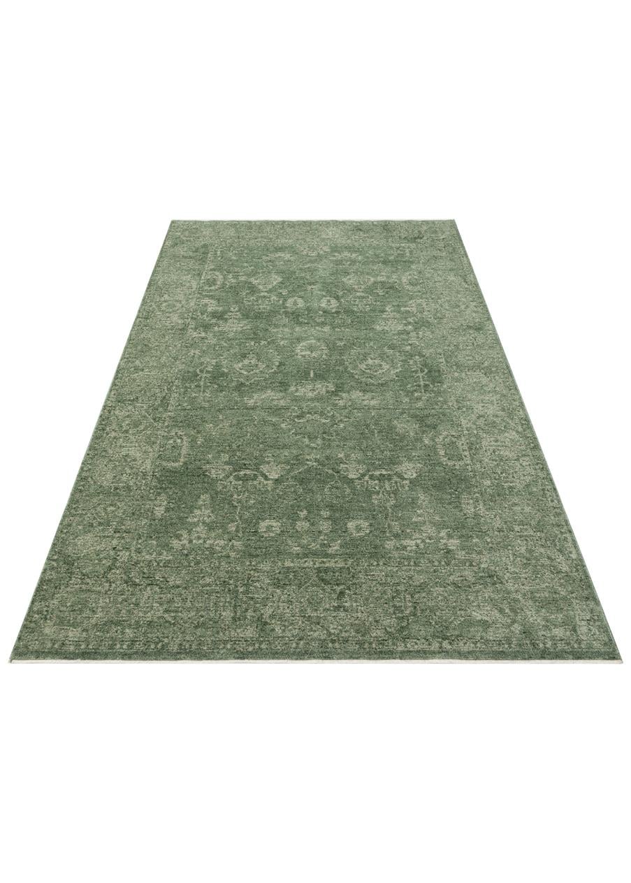 SHIRAZ SHR 02 Yeşil halı - Polyester malzemeden üretilmiş (görünüm 6)