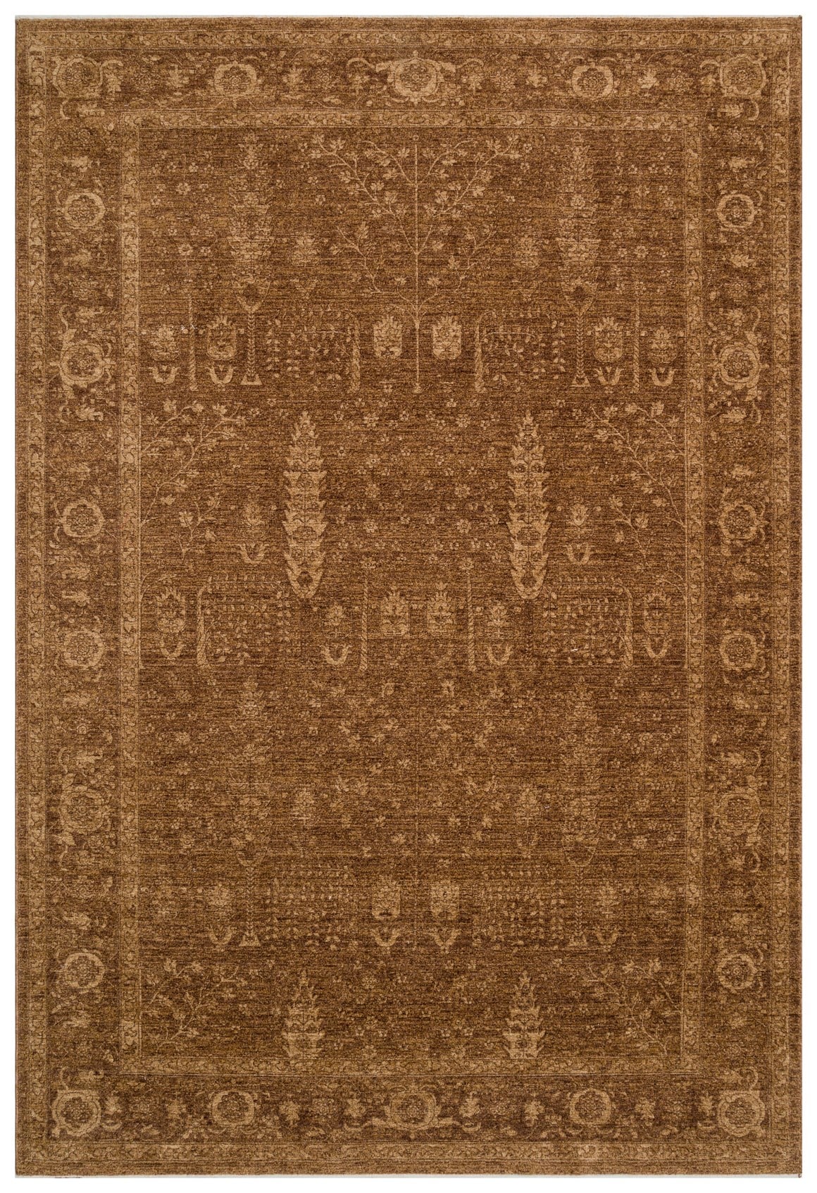 Eko Halı SHIRAZ SHR 03 Bej Vintage Eskitme Desenli Modern Yumuşak Dokulu Makine Halısı