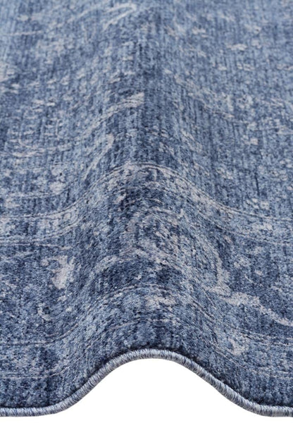 SHIRAZ SHR 03 Lacivert halı - Polyester malzemeden üretilmiş