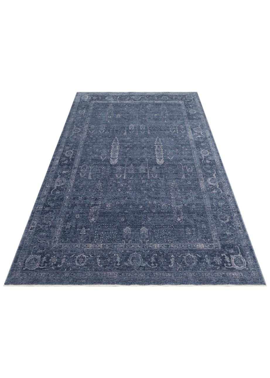 SHIRAZ SHR 03 Lacivert halı - Polyester malzemeden üretilmiş (görünüm 6)