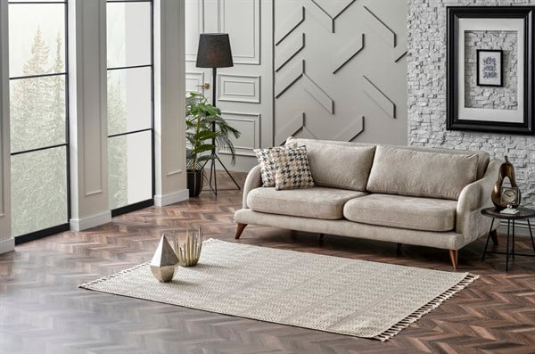SOHO SH 01 Bej halı - Saçak kenar bitimli (görünüm 7)