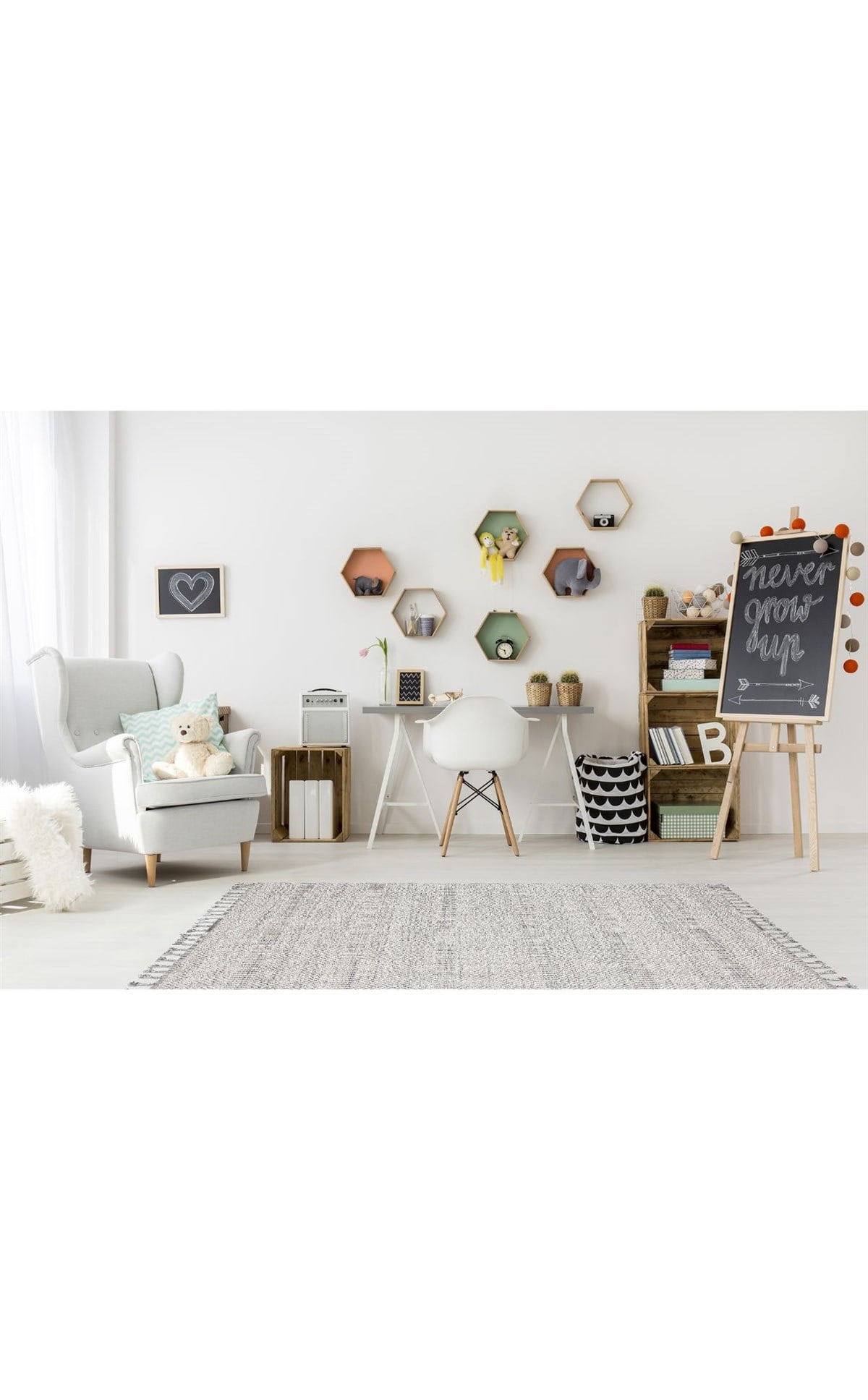 SOHO SH 01 Gri halı - 130x190, 80x150, 200x290, 160x230 ölçü seçenekleri