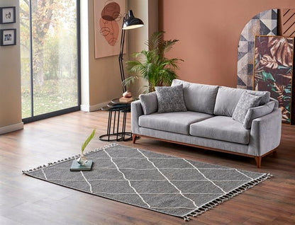 SOHO SH 02 Gri halı - Saçak kenar bitimli (görünüm 7)