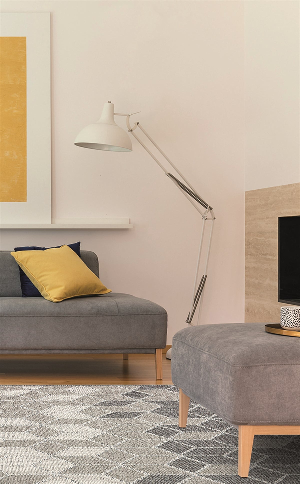 Eko Halı SOHO SH 03 Gri Hav Toz Vermez Hasır Dokuma Modern Makine Halısı