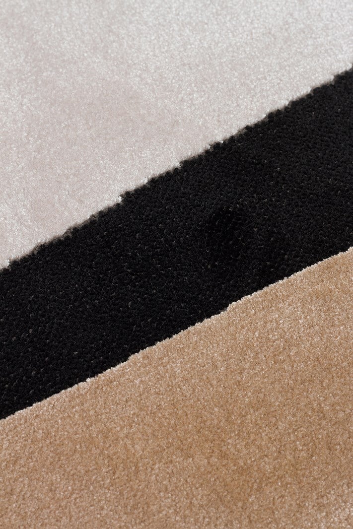 UTOPIA UTP 09 Krem Altın Siyah halı - Viskon ve Polyester malzemeden üretilmiş