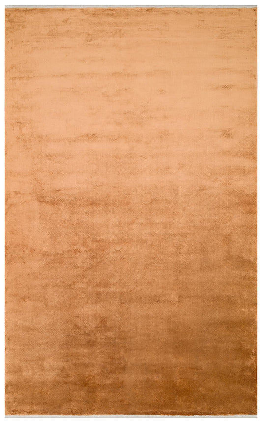 Eko Halı VELVET VT PLAIN Terracotta Düz Renk El Emeği ile Özel Tezgahlarda Üretilen Viskon Uşak Halısı