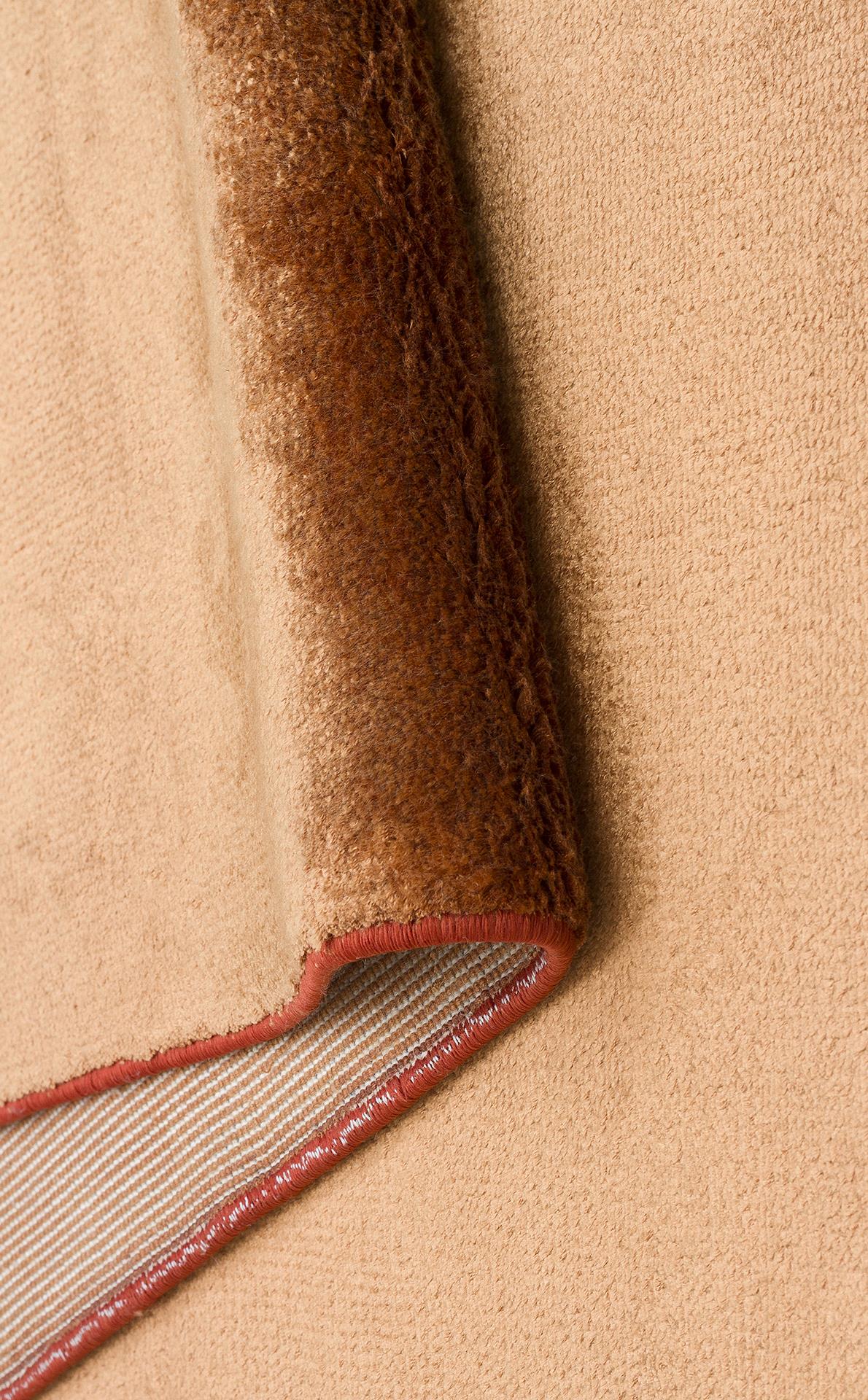 VELVET VT PLAIN Terracotta halı - Saçak kenar bitimli