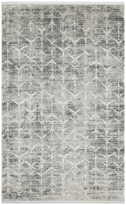Eko Halı VERONA DYED VRD 06 Gri Naturel Overdyed Yumuşak İpeksi Tuşeli Yüksek Alçak Oymalı Modern İnce Makine Halısı
