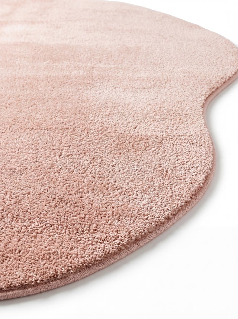 ZEN AMORF 01 Pembe halı - Katlama kenar bitimli