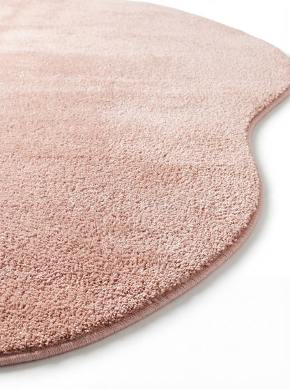 ZEN AMORF 01 Pembe halı - Katlama kenar bitimli