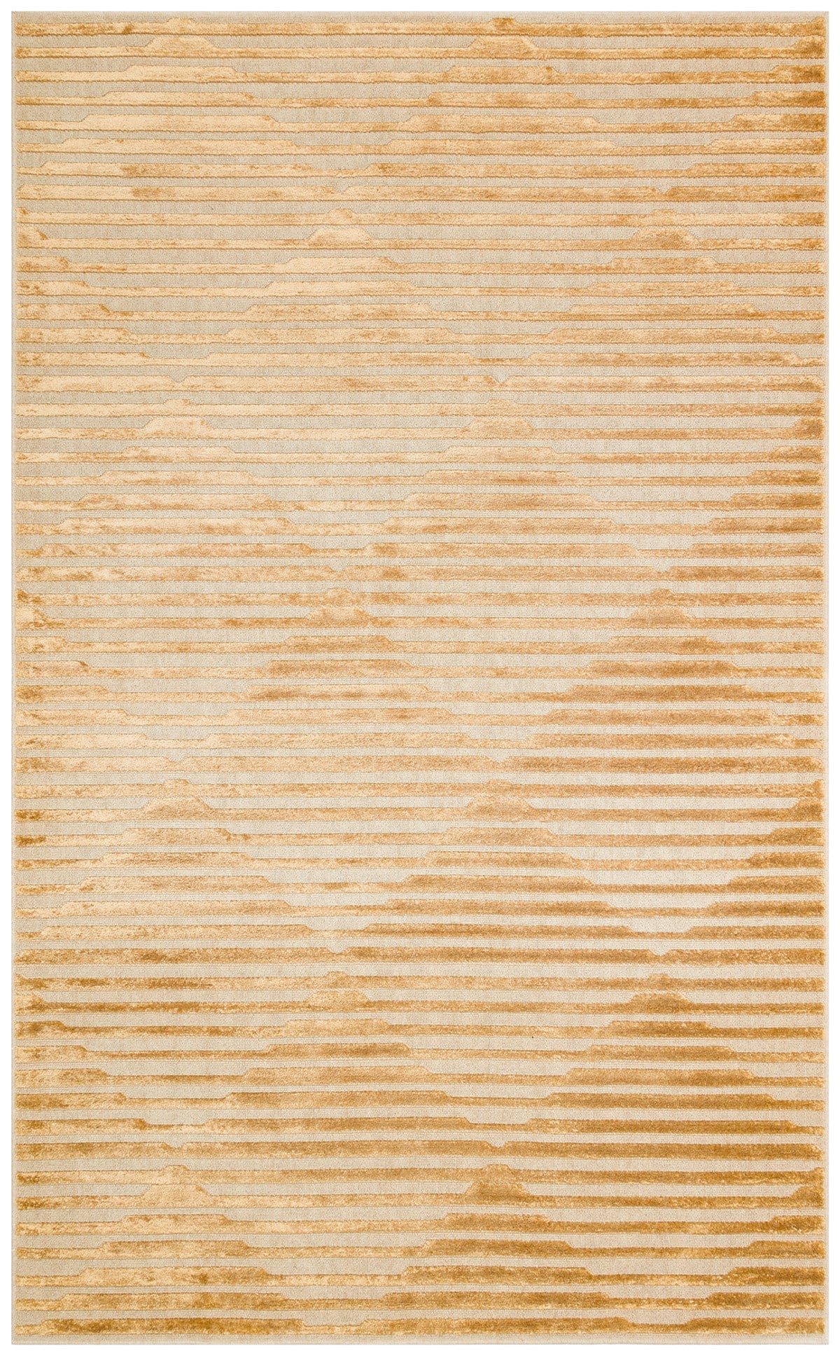 Eko Halı ZENITH DYED ZNT 02 Antik Altın Yüksek Alçak Dokulu Naturel Yün ve Viskon Modern Dokuma Halı