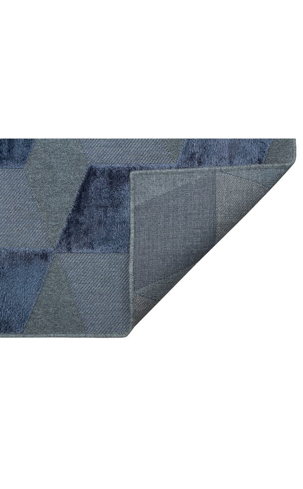 ZENITH DYED ZNT 05 Lacivert halı - Overlok kenar bitimli