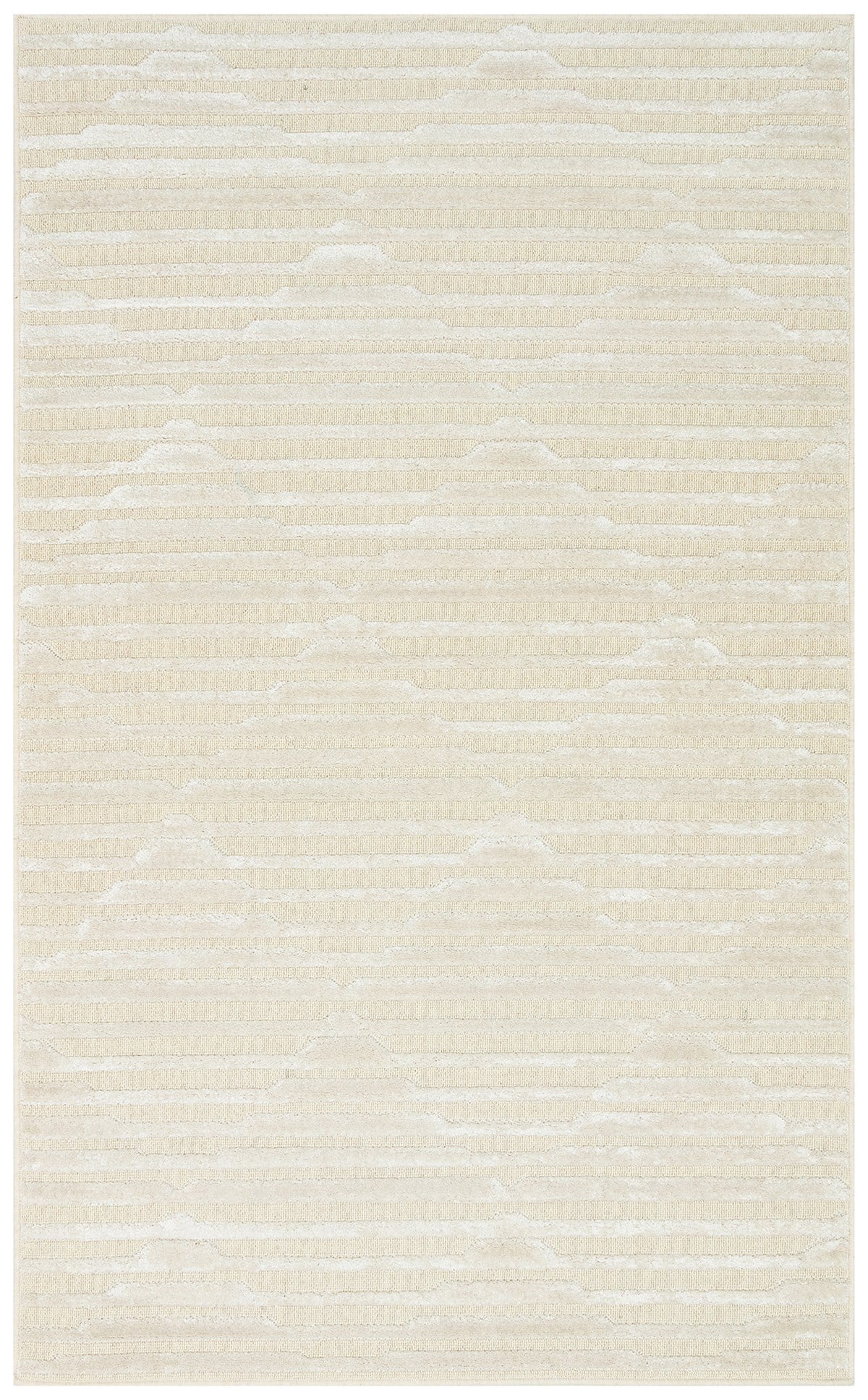 Eko Halı ZENITH ZNT 02 Krem Yüksek Alçak Dokulu Naturel Yün ve Viskon Modern Dokuma Halı