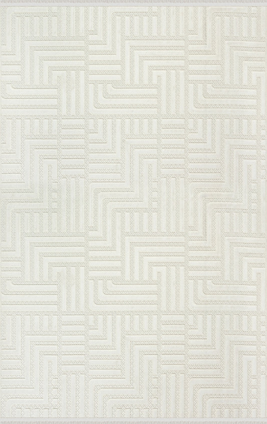 Merinos Halı Havana 73474 060 Krem – Labirent Geometrik Halı