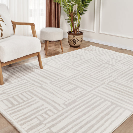 Kaşmir Halı 7/24 Plushy Tova Krem