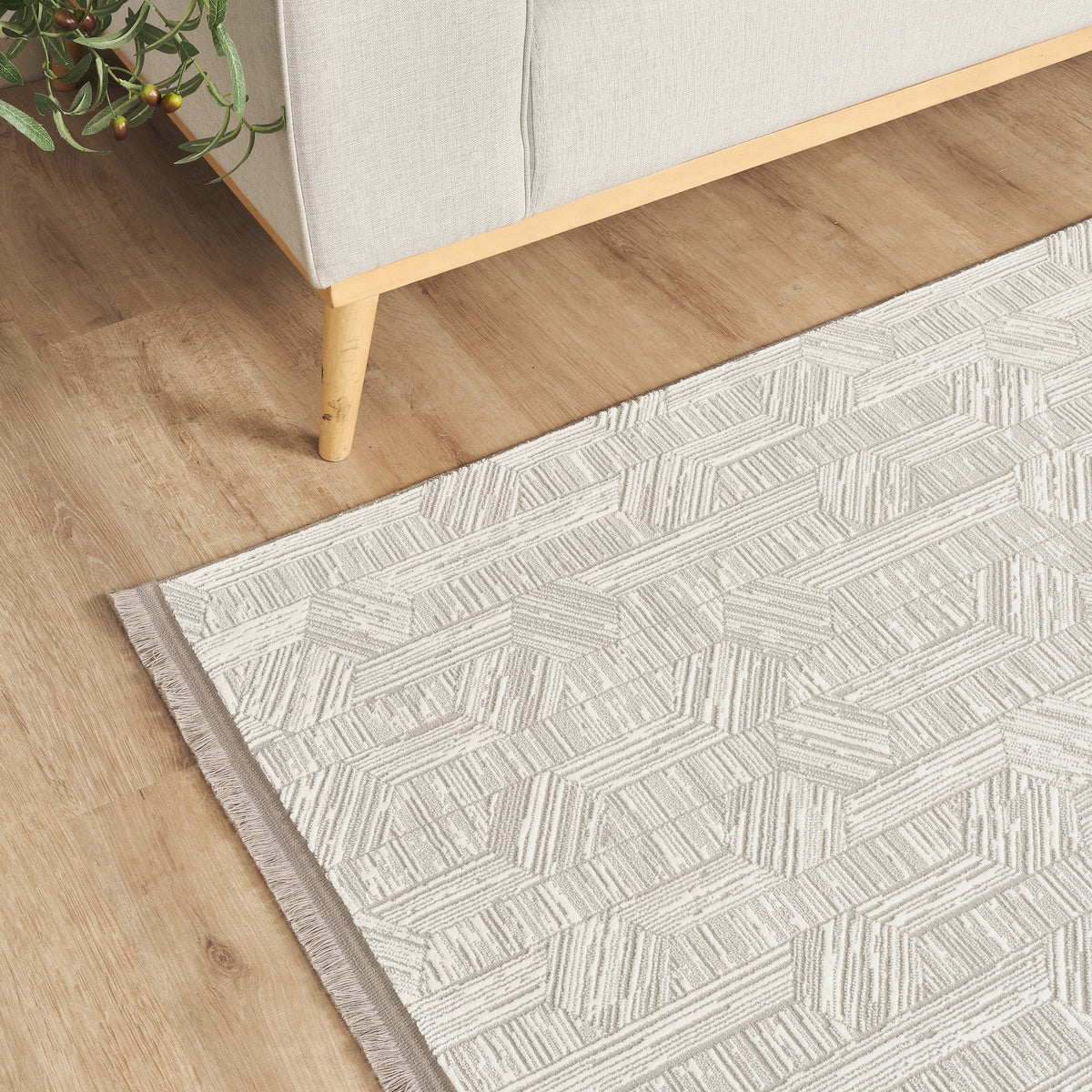 Kaşmir Halı 7/24 Sahara Softline Aura Gri – görsel 3