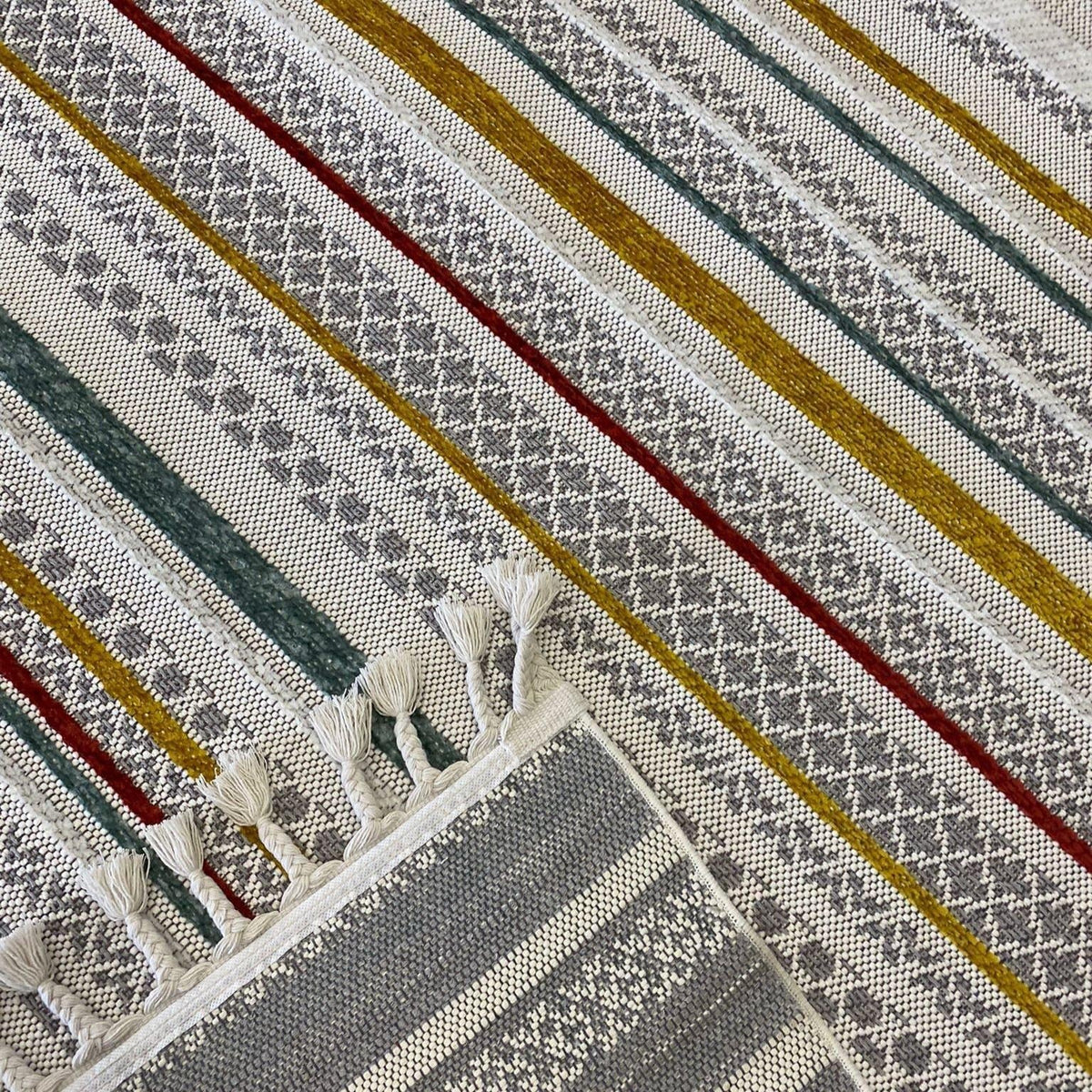 Meridyen Serisi Multi Şönil Kilim | Kaymaz Tabanlı, Yıkanabilir Halı