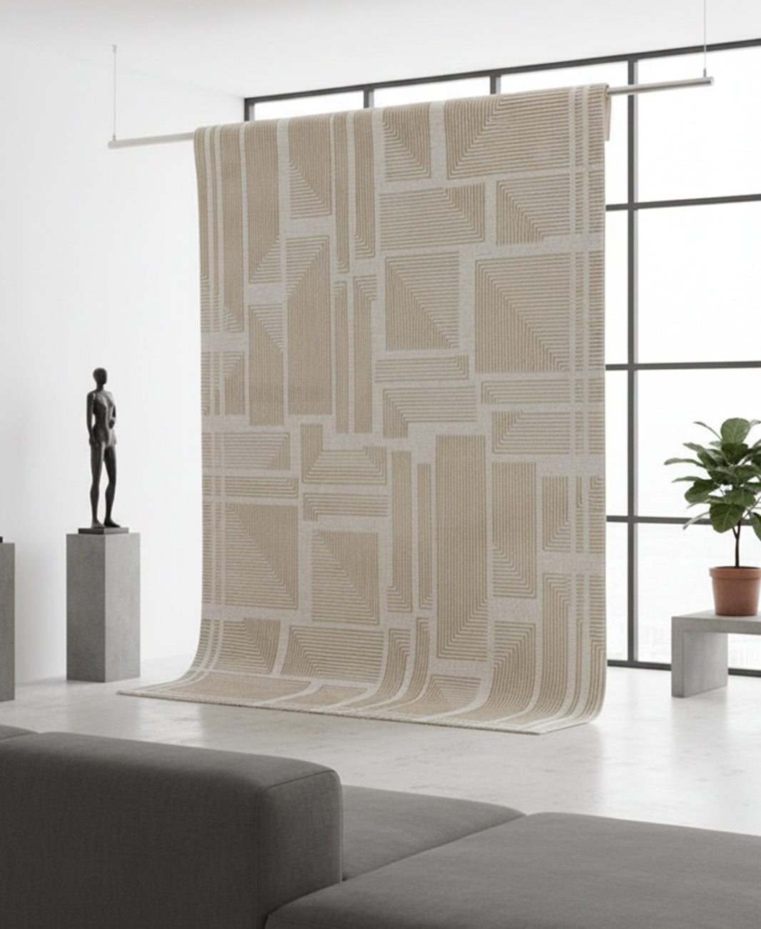 Apex Halı Mono Luxe 4033 Vizon – görsel 3