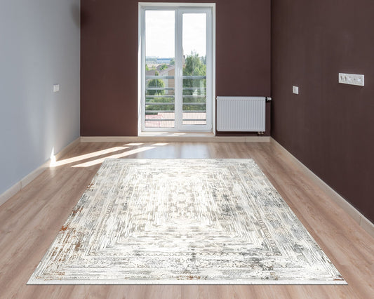 Pierre Cardin Halı Morina LH03A halı kahve duvarlı odada