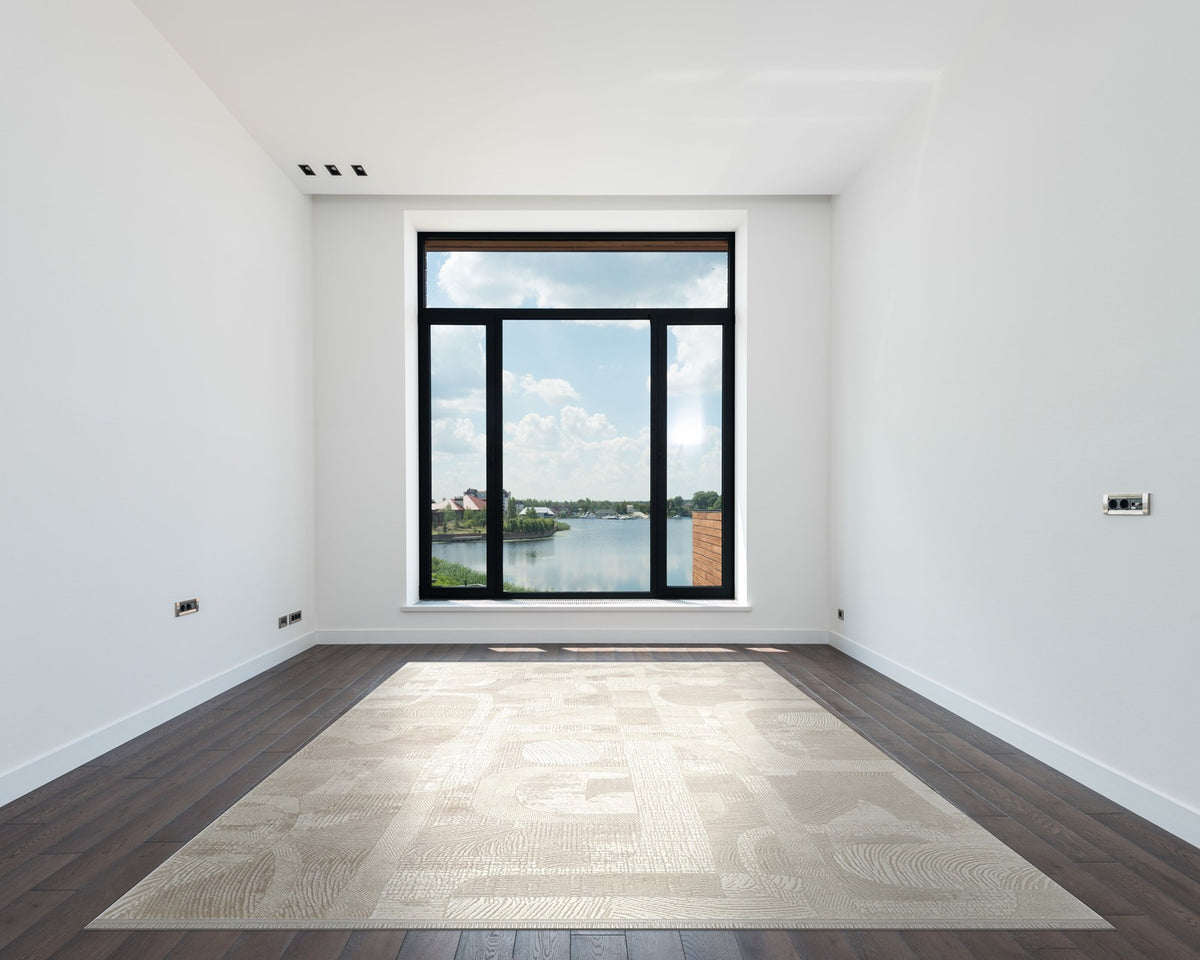 Royal Halı Luce ZL06B halı beyaz modern odada