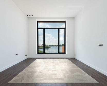 Royal Halı Luce ZL06B halı beyaz modern odada