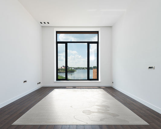 Royal Halı Luce ZL08A halı beyaz modern odada