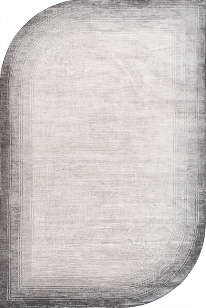 Artemis Halı Art Shape Y1023M Krem Gri – Yuvarlak Köşeli Özel Formlu Halı